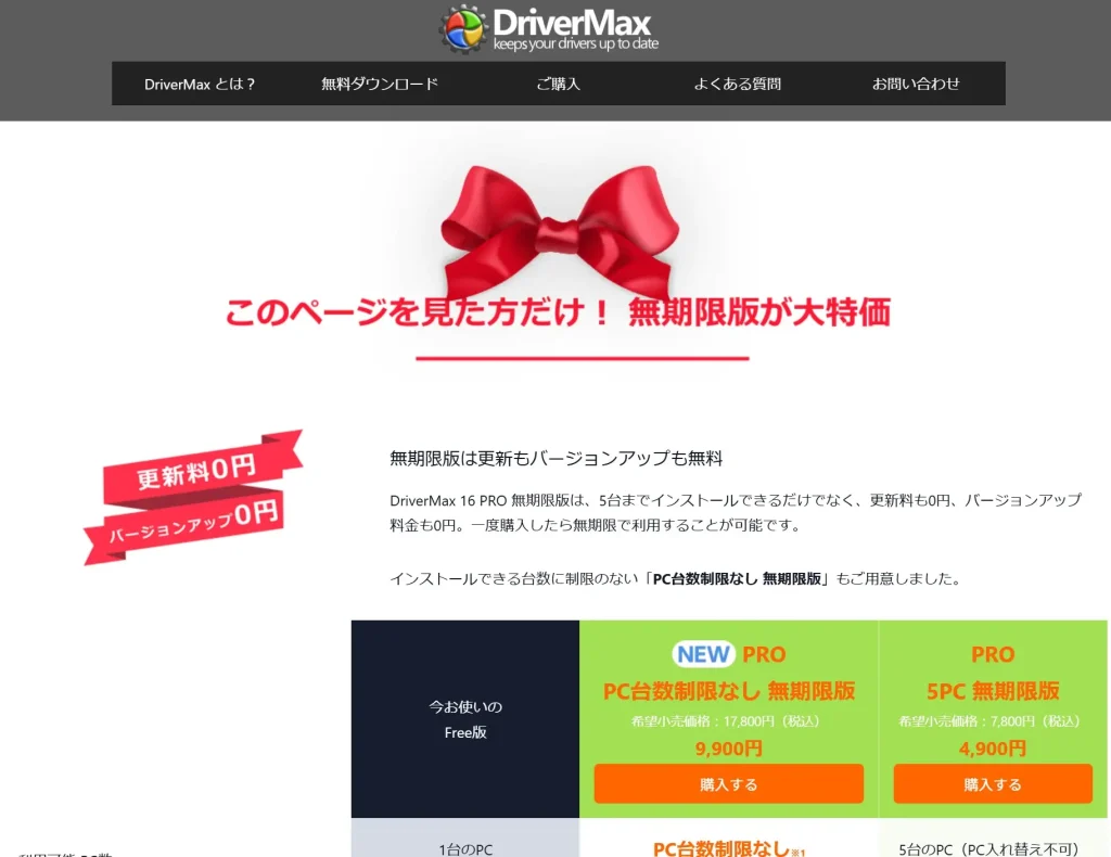 Driver Maxの購入画面
