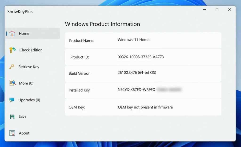 ShowKeyPlusの画面