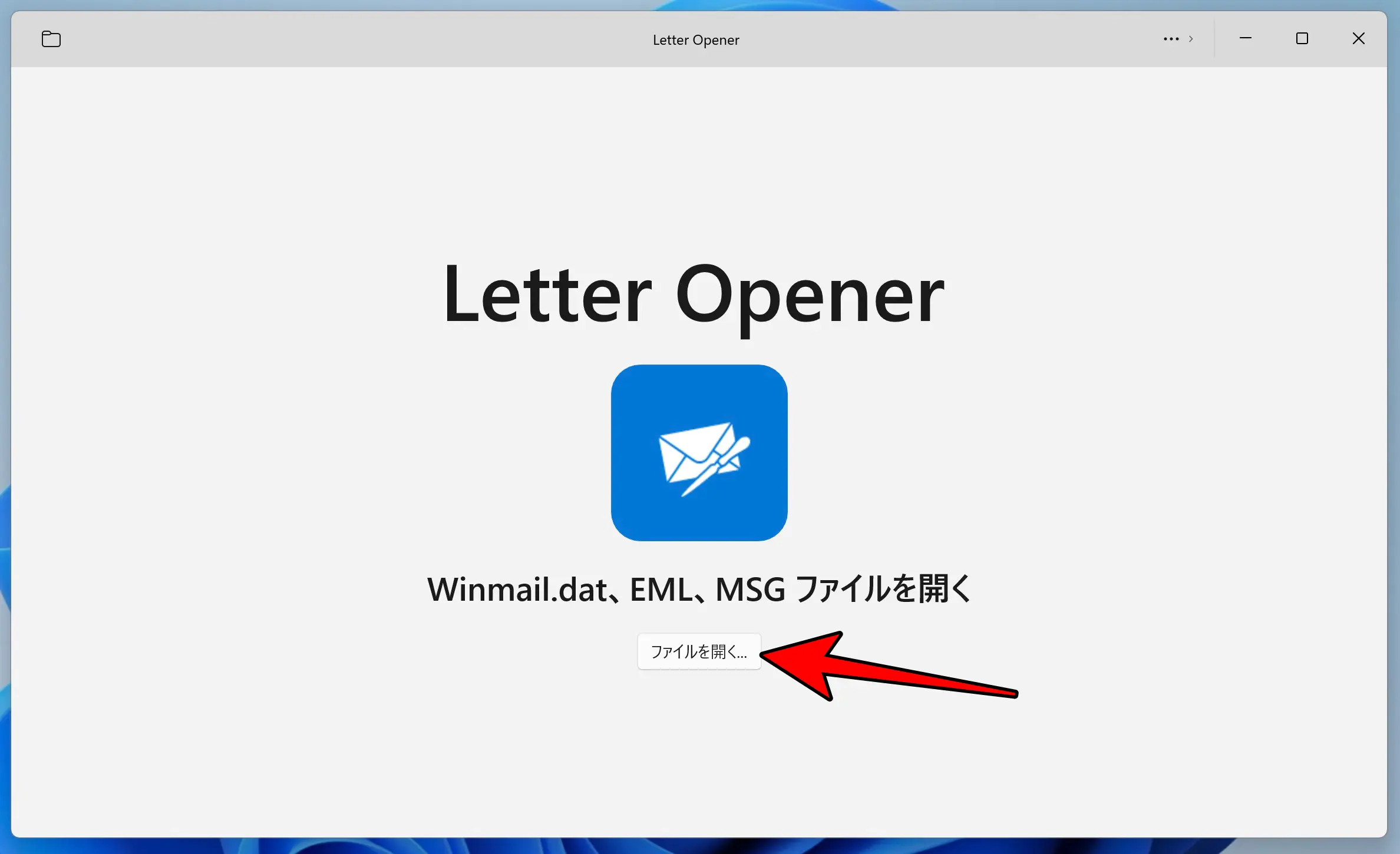 起動後にファイルを選択する